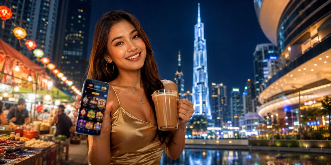 Pemain Kuala Lumpur menggunakan aplikasi kasino 1v1 di telefon Android